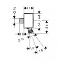 Шланговое подсоединение Hansgrohe Fixfit 27414000 - Фото 1